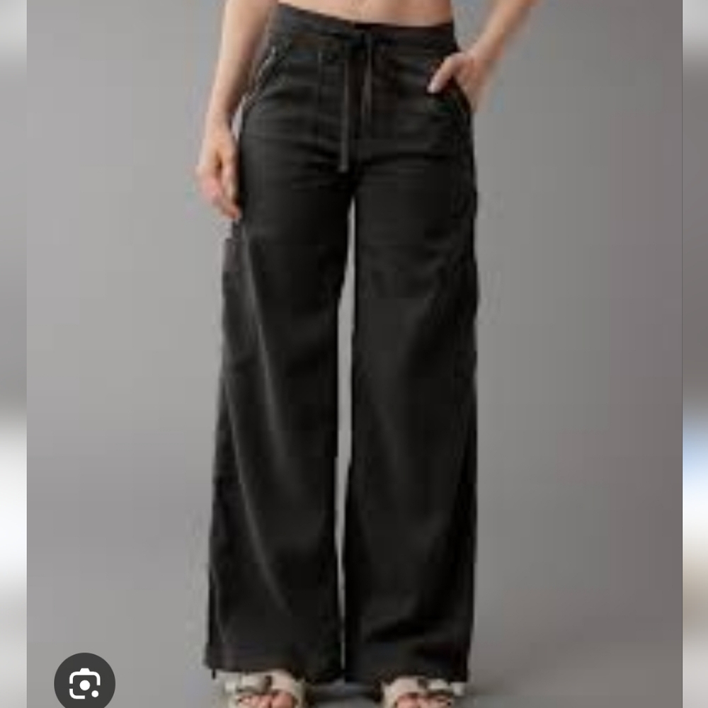 American Eagle Outfitters Charcoal Wide Leg Pants - Picture 2 of 16